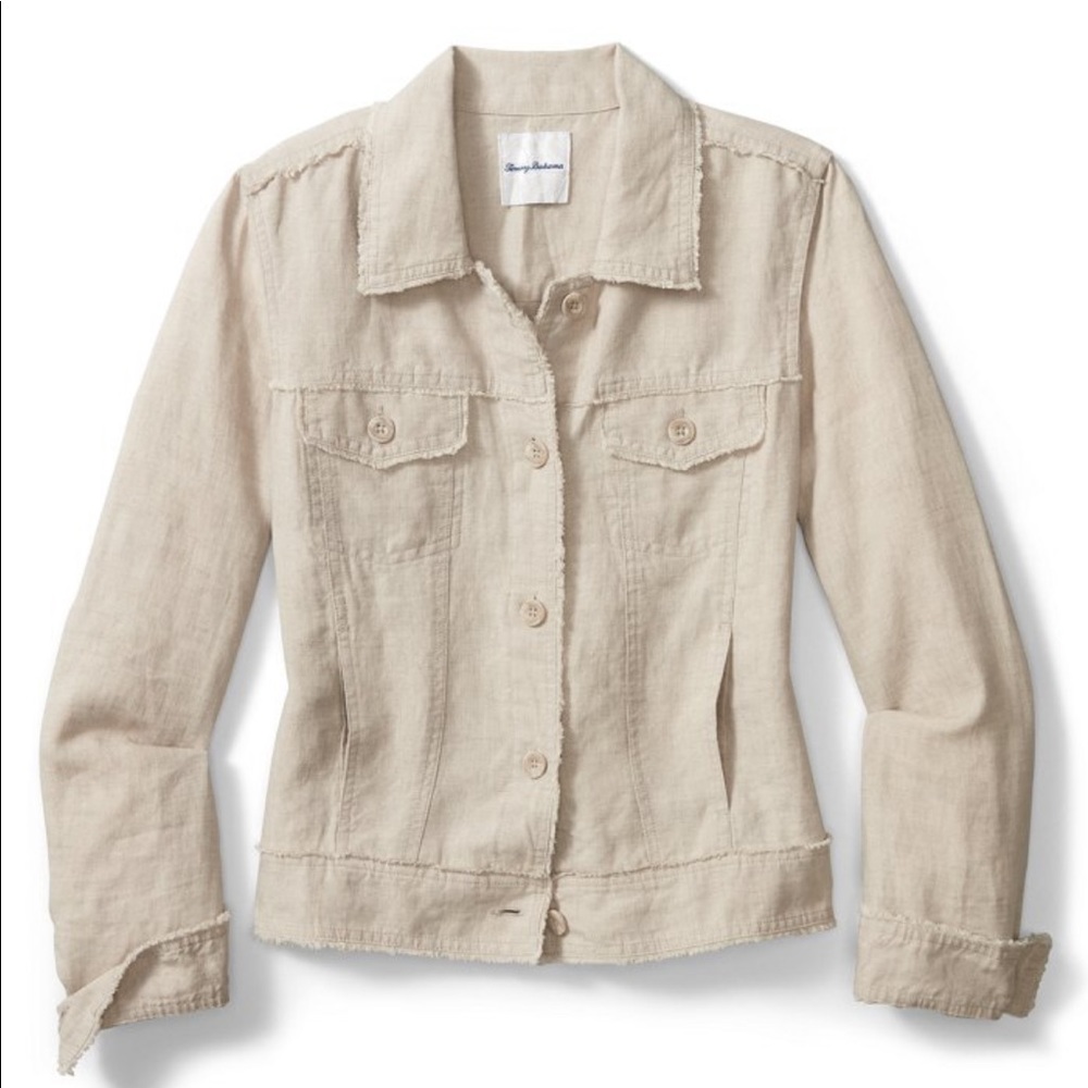 Tommy Bahama Two Palms Linen Raw-Edge Jacket - Picture 9 of 16